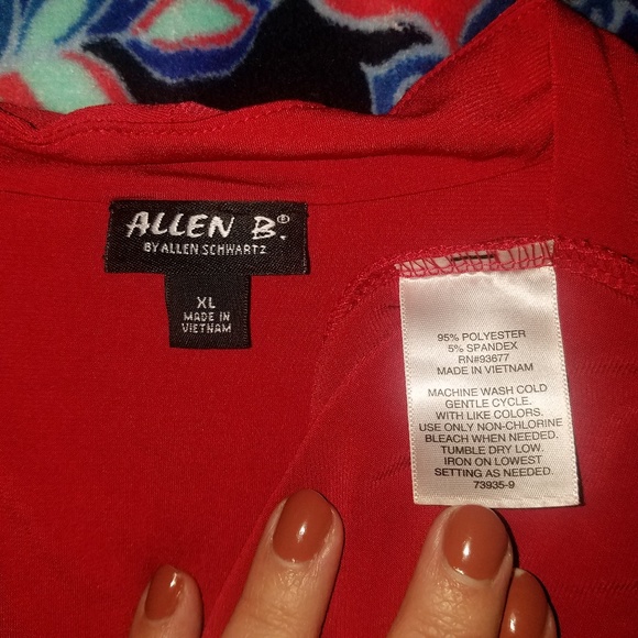 Allen B. Red Dress, sz xl - Picture 3 of 5